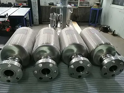 Instalación in situ de vejigas de goma en una planta de acumuladores hidráulicos en Tianjin